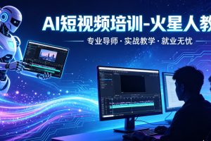 北京AI短视频培训哪家好?火星人教育2026实战班|零基础到商业接单